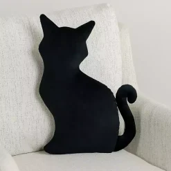 Outlet Cat Shaped Halloween Pillow Halloween
