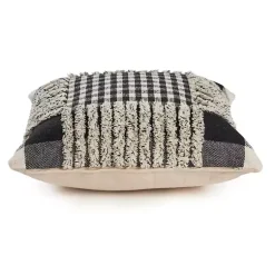 Discount Black Check Textured Pillow Pillows