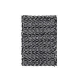 Kirklands Home Bathroom Rugs|Chenille Chain Stitched Bath Mat, 30 in. Black