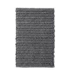 Kirklands Home Bathroom Rugs|Chenille Chain Stitched Bath Mat, 40 in. Black