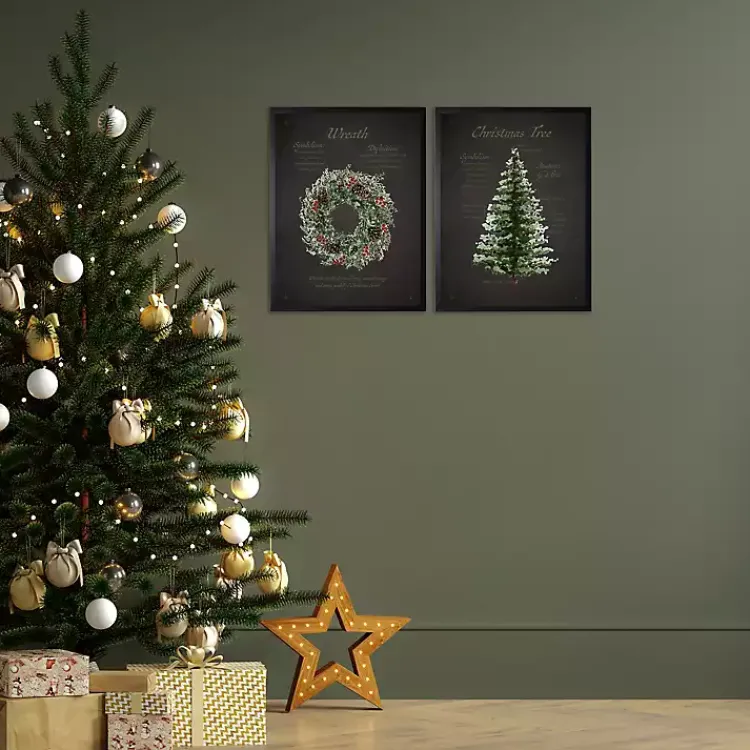 Black Christmas Tree Definition Framed Art Print Christmas Art & Wall Decor