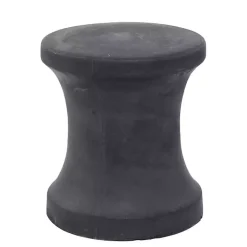 Kirklands Home Outdoor Tables|Clay Hourglass Accent Table Black