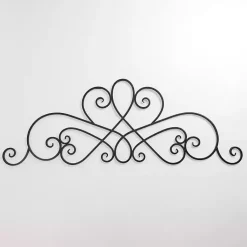 Kirklands Home Wall Plaques|Curved Scroll Wall Plaque Black