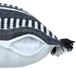 New Black Dash Stripe Indoor/Outdoor Pillow Pillows