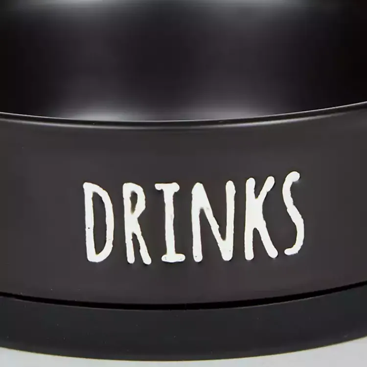 Kirklands Home Pet Dishes & Canisters|Dinner & Drinks 2-pc. Pet Bowl Set, 4 in. Black