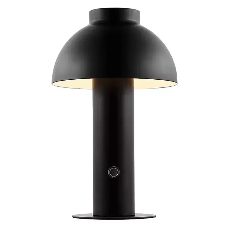 Kirklands Home Table Lamps|Dome LED Cordless Table Lamp, 12 in. Black