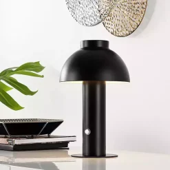 Kirklands Home Table Lamps|Dome LED Cordless Table Lamp, 12 in. Black