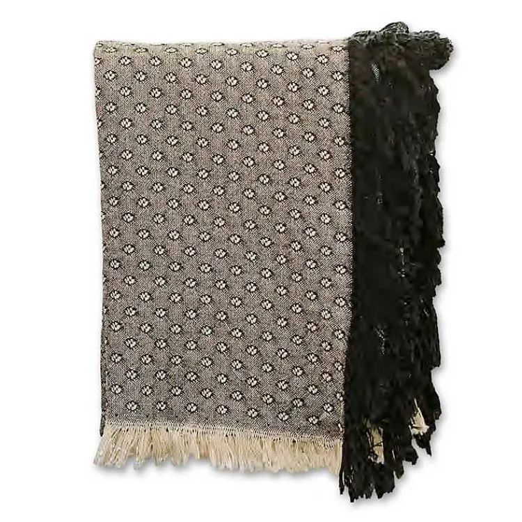 Outlet Dotted Woven Throw Blankets & Throws
