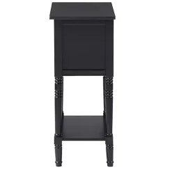 Kirklands Home Accent & End Tables|3-Drawer Turned Legs Accent Table Black