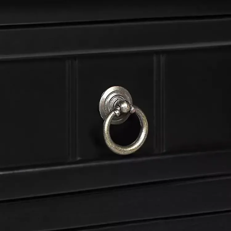 Kirklands Home Accent & End Tables|3-Drawer Turned Legs Accent Table Black