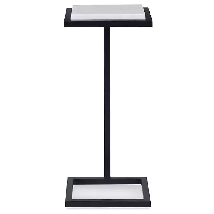 Kirklands Home Accent & End Tables|Elevated Marble Accent Table Black