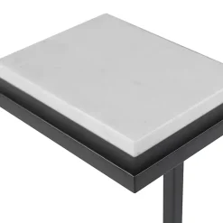 Kirklands Home Accent & End Tables|Elevated Marble Accent Table Black