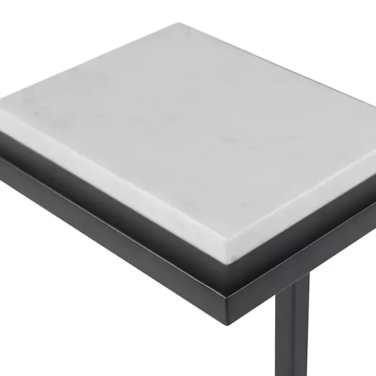 Kirklands Home Accent & End Tables|Elevated Marble Accent Table Black