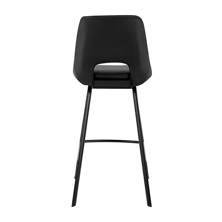 Kirklands Home Bar Stools & Counter Height Stools|Faux Leather Carise Swivel Bar Stool Black