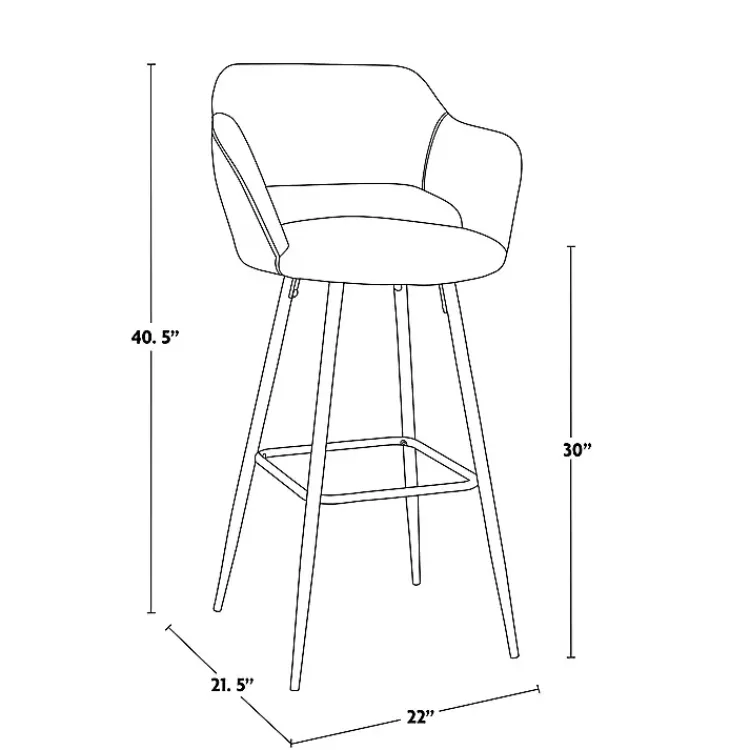 Kirklands Home Bar Stools & Counter Height Stools|Faux Leather Marge Bar Stools, Set of 2 Black