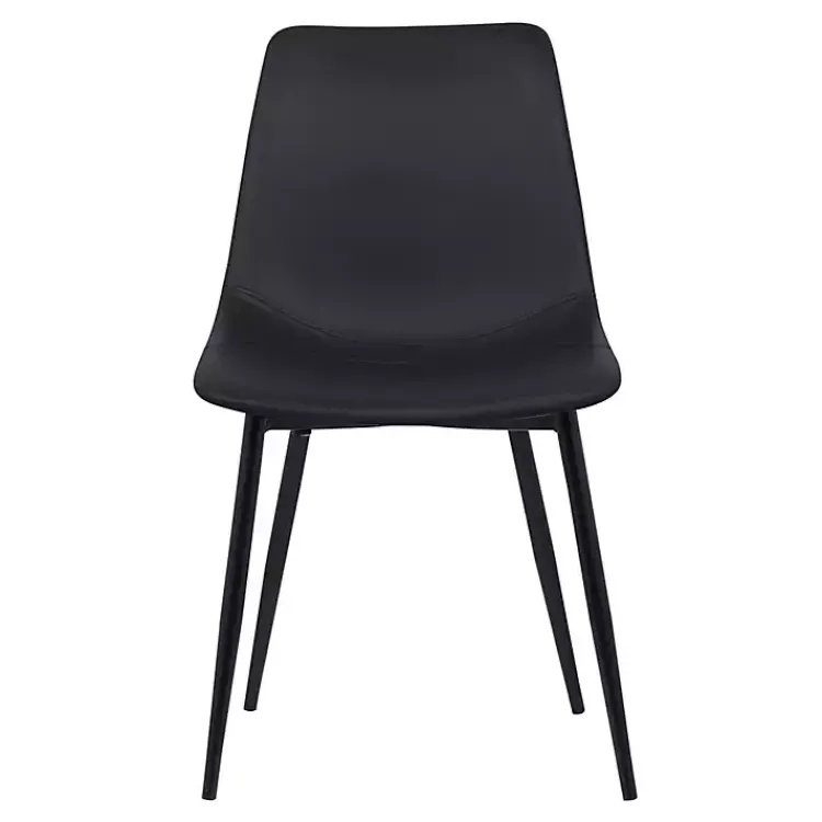 Kirklands Home Dining Chairs|Faux Leather Monte Dining Chair Black