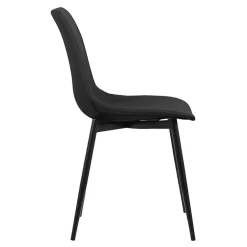Kirklands Home Dining Chairs|Faux Leather Monte Dining Chair Black