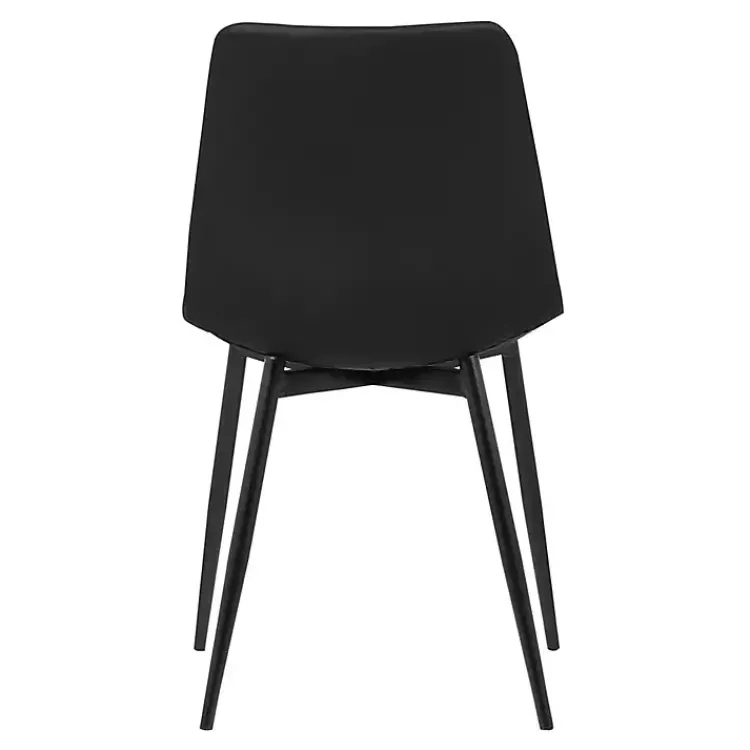 Kirklands Home Dining Chairs|Faux Leather Monte Dining Chair Black