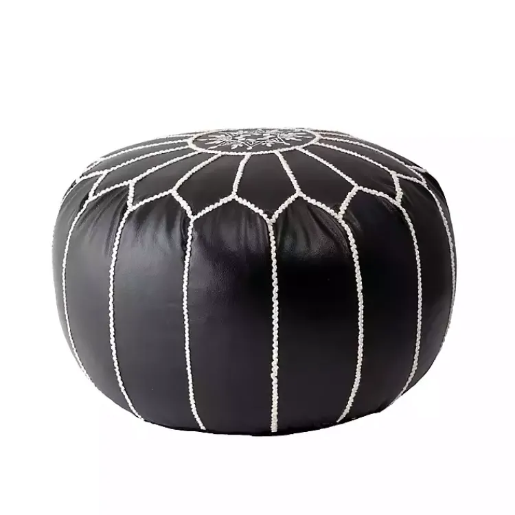 New Faux Leather Pouf Poufs & Floor Cushions