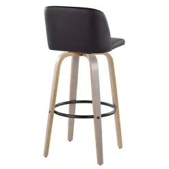 Kirklands Home Bar Stools & Counter Height Stools|Faux Leather Torino Bar Stools, Set of 2 Black