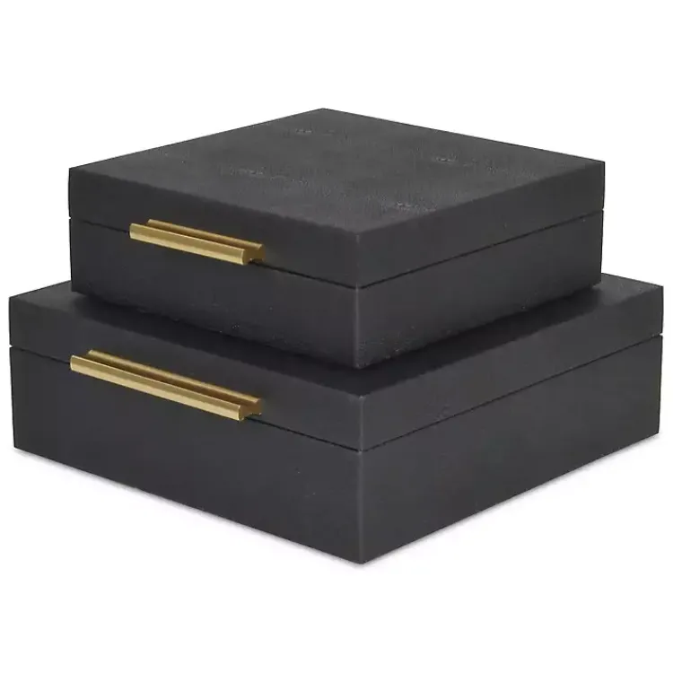 Outlet Faux Shagreen 2-pc. Square Decorative Boxes Baskets & Boxes