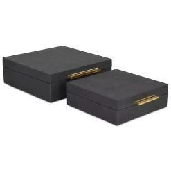 Outlet Faux Shagreen 2-pc. Square Decorative Boxes Baskets & Boxes