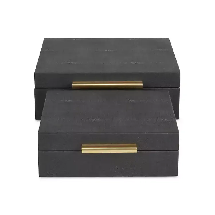 Outlet Faux Shagreen 2-pc. Square Decorative Boxes Baskets & Boxes
