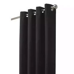 Kirklands Home Curtains & Drapes|Faux Suede out Curtain Panel, 108 in. Black