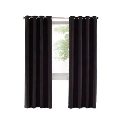 Kirklands Home Curtains & Drapes|Faux Suede out Curtain Panel, 95 in. Black