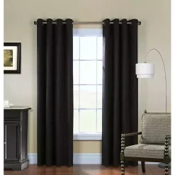 Kirklands Home Curtains & Drapes|Faux Suede out Curtain Panel, 95 in. Black