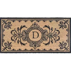 Kirklands Home Doormats|Black Fleur De Lis Monogram D Doormat