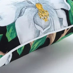 Kirklands Home Outdoor Cushions & Pillows|Black Floral Blooms 2-pc. Outdoor Pillows