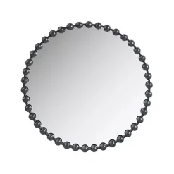 Kirklands Home Decorative Mirrors|Black Foiled Beaded Wall Mirror, 36 in.