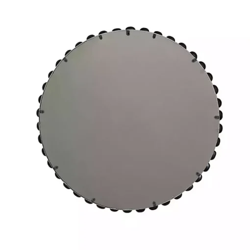 Kirklands Home Decorative Mirrors|Black Foiled Beaded Wall Mirror, 36 in.