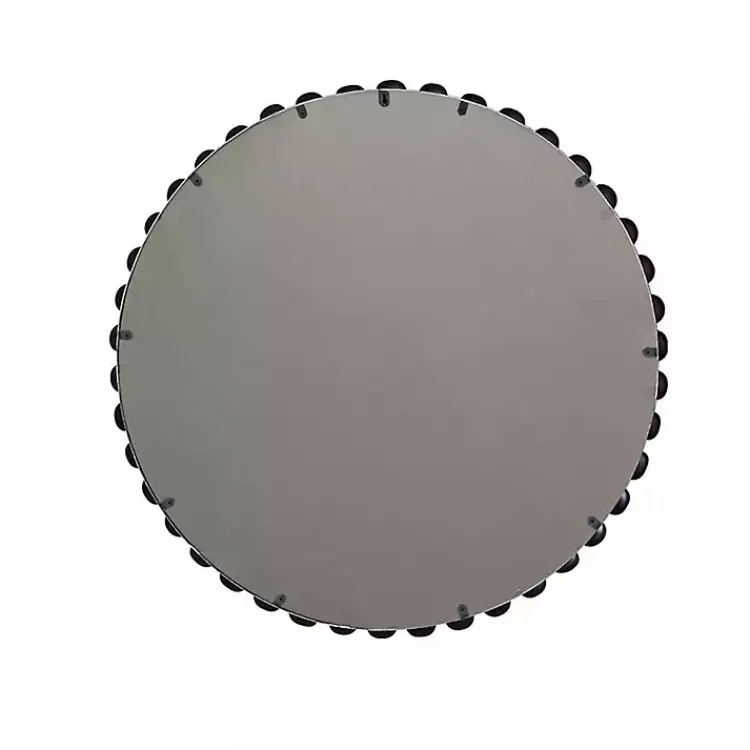 Kirklands Home Decorative Mirrors|Black Foiled Beaded Wall Mirror, 36 in.