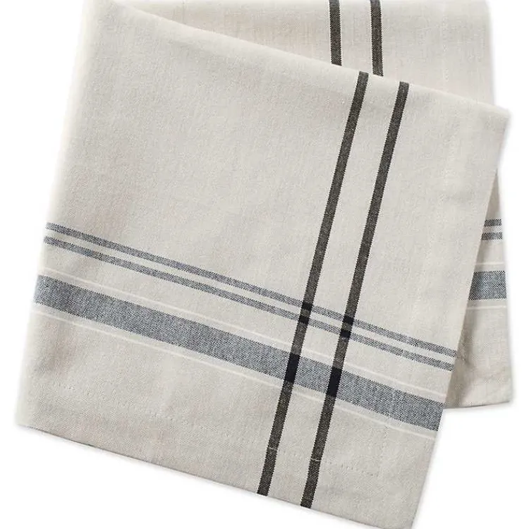 Kirklands Home Table Linens|French Stripe Napkins, Set of 6 Black