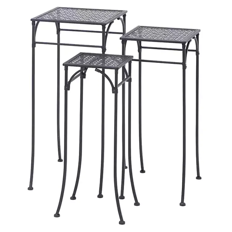 Kirklands Home Planters|Garden 3-pc. Plant Stand Set Black