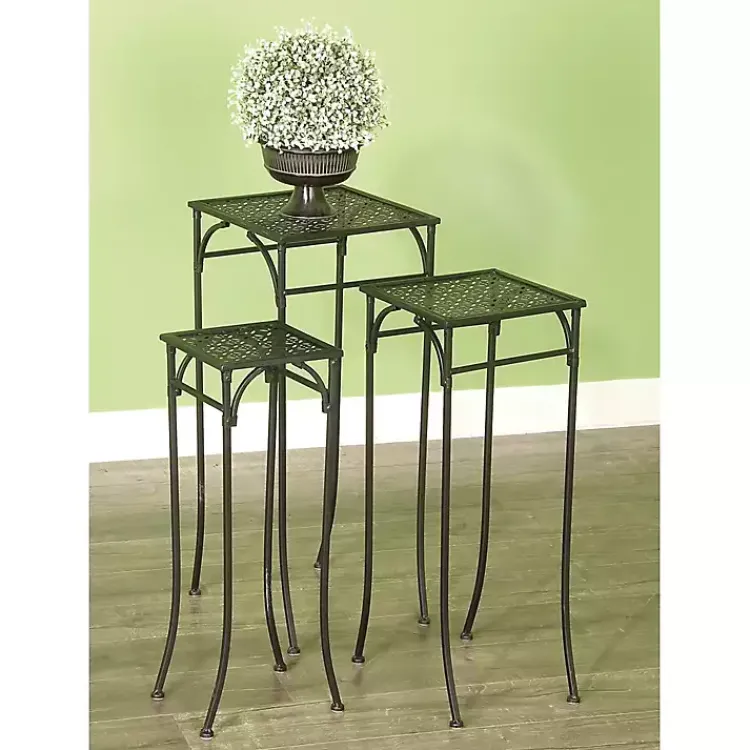 Kirklands Home Planters|Garden 3-pc. Plant Stand Set Black