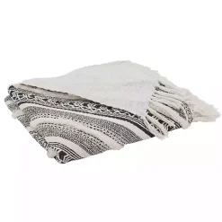 Clearance Black Geometric Diamond Throw Blankets & Throws