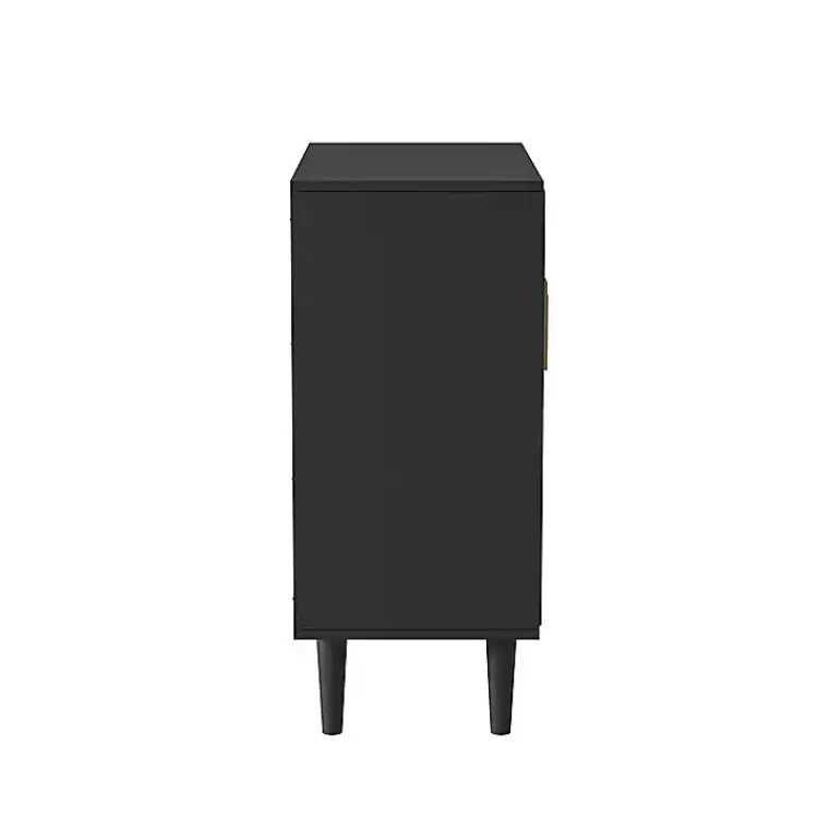 Kirklands Home Cabinets & Sideboards|Geometric Gold Handle Cabinet Black