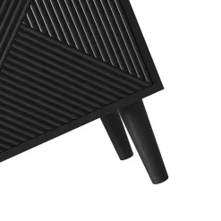 Kirklands Home Cabinets & Sideboards|Geometric Gold Handle Cabinet Black