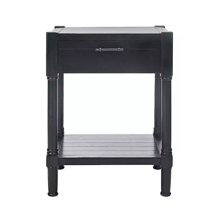 Kirklands Home Accent & End Tables|Geometrical Industrial Pull Accent Table Black