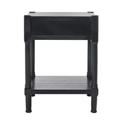 Kirklands Home Accent & End Tables|Geometrical Industrial Pull Accent Table Black