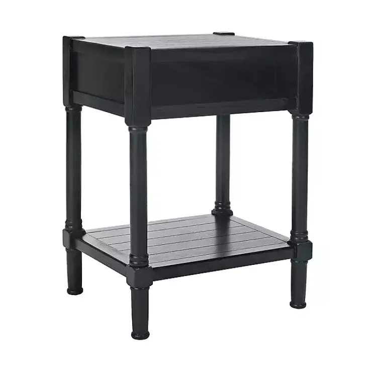 Kirklands Home Accent & End Tables|Geometrical Industrial Pull Accent Table Black