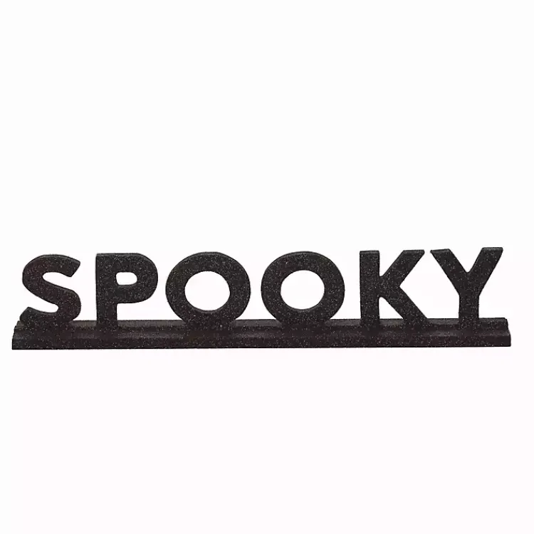 Best Glitter Spooky Tabletop Sign Halloween