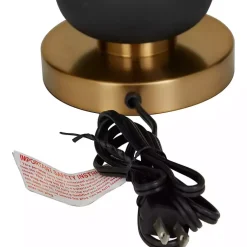 Kirklands Home Table Lamps|Black Gold Metal Spindle Table Lamp Cream