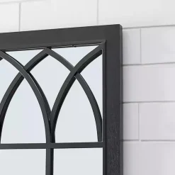 Kirklands Home Decorative Mirrors|Grandview Arched Frame Mirror Black