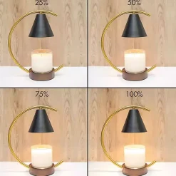 New Black Half Moon Candle Warmer Lamp Home Fragrance