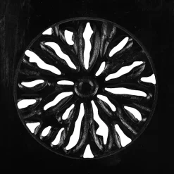 Kirklands Home Wall Plaques|Handcarved Wood Floral Wall Plaque Black