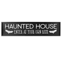 Outlet Haunted House Halloween Wall Plaque Halloween